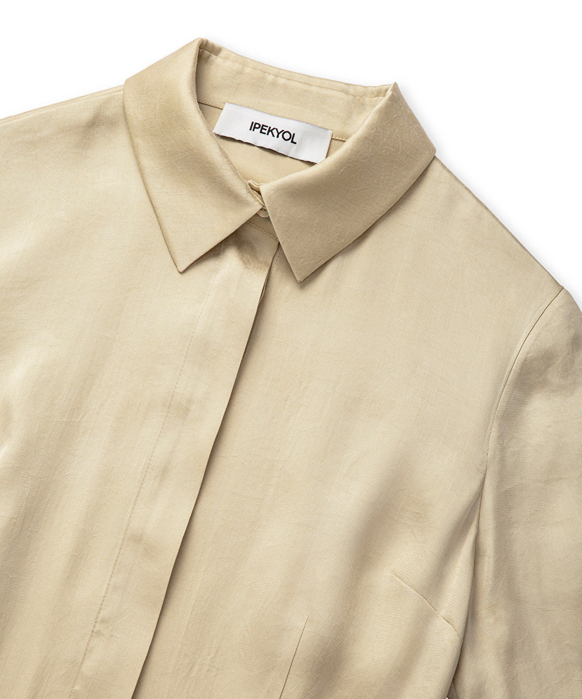 Zoomed Belted Cupro Dress