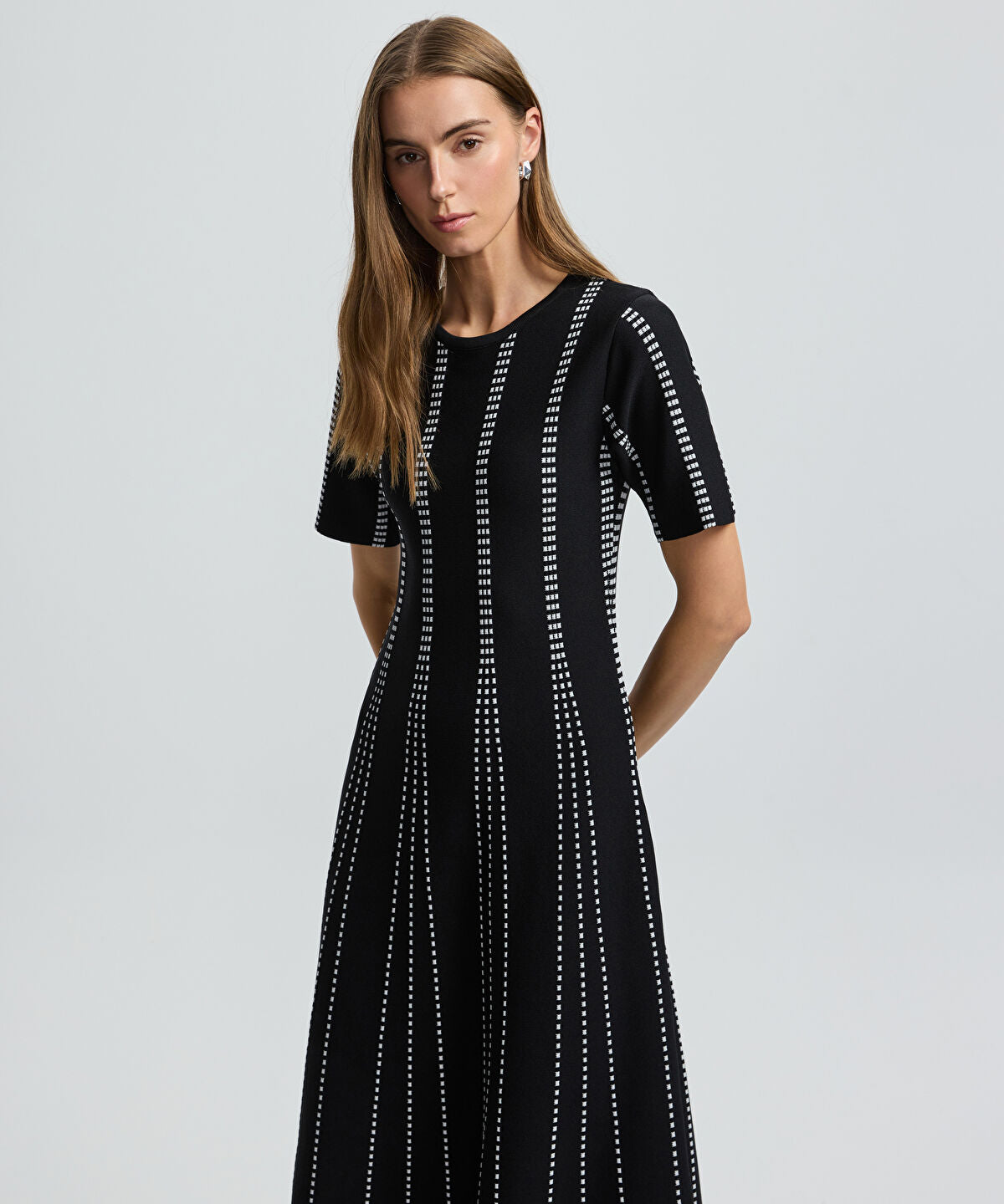 Zoomed A-Line Knit Dress