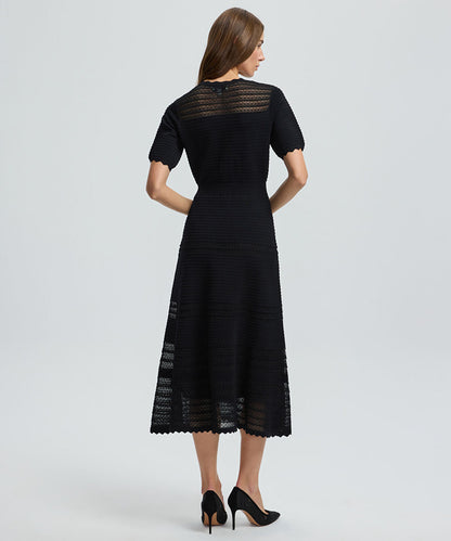 Knit Dress with Decorative Buttons