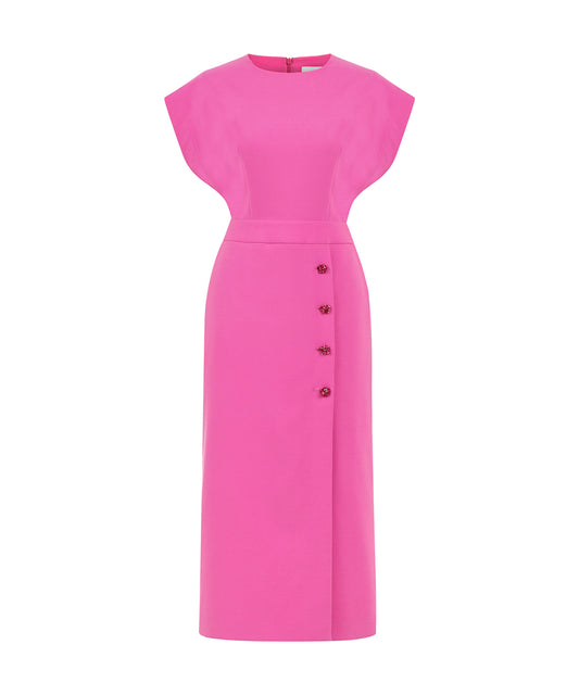 Crystal Button Dress