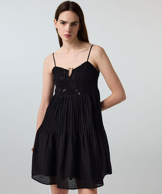 Crochet-Panel Dress