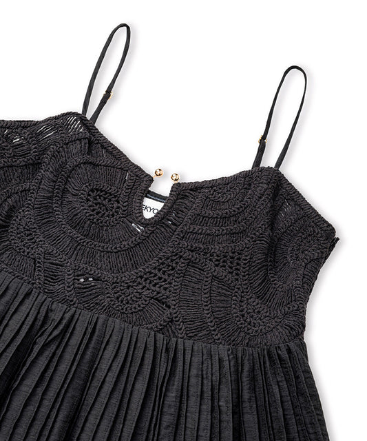Crochet-Panel Dress