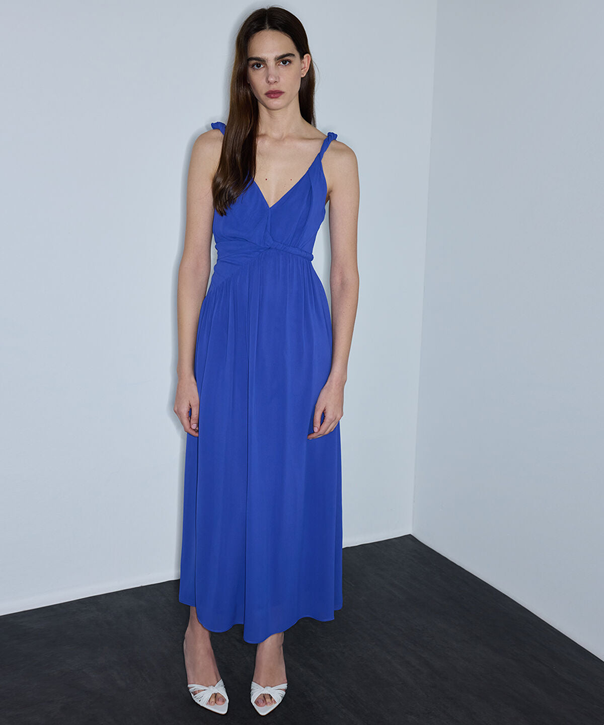 Zoomed Asymmetric Viscose Dress