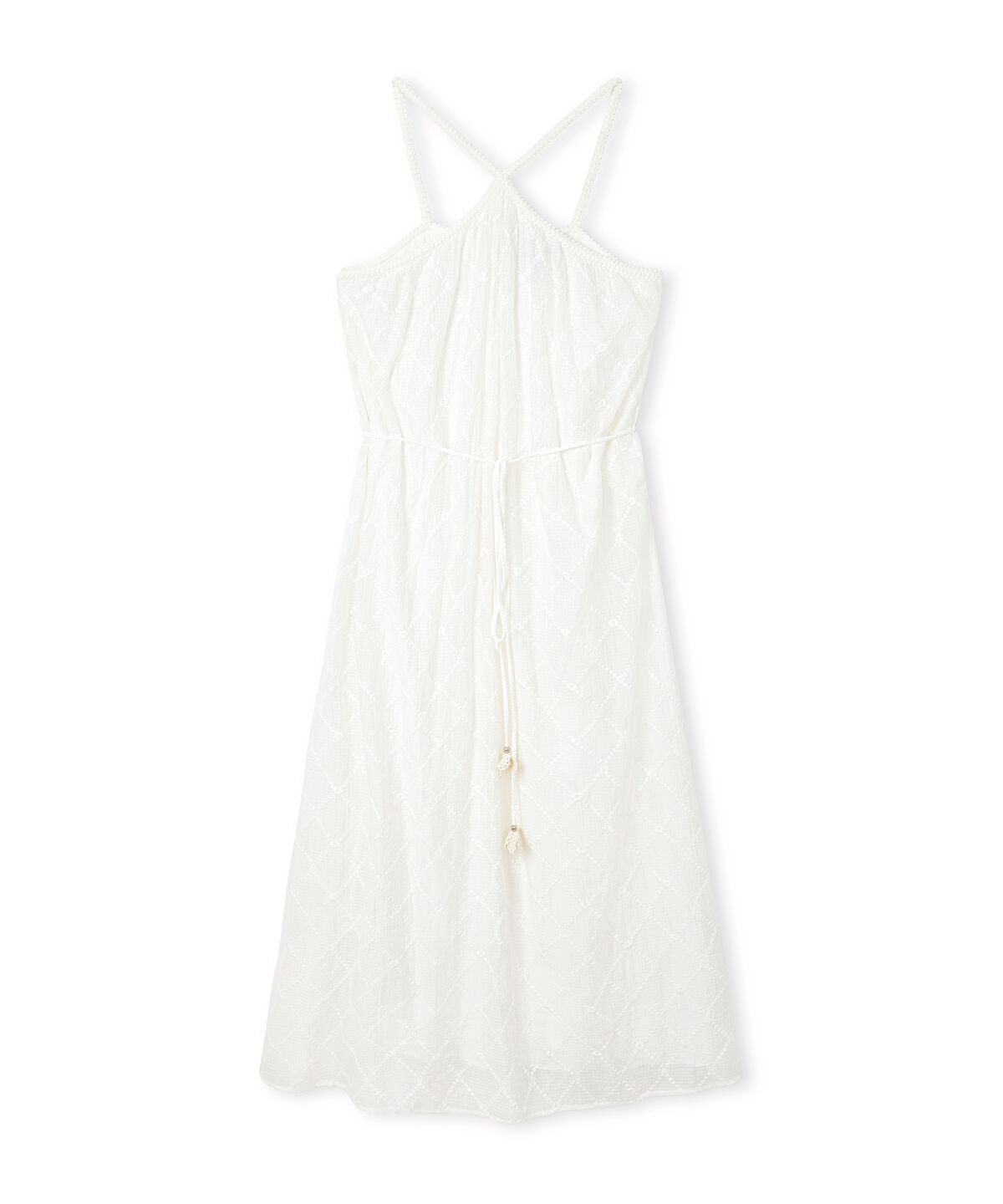 Embroidered Halter Dress