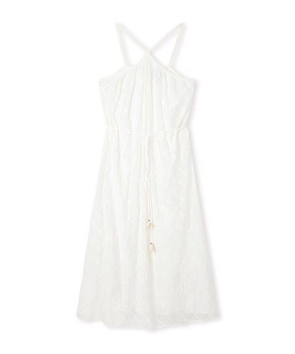 Embroidered Halter Dress