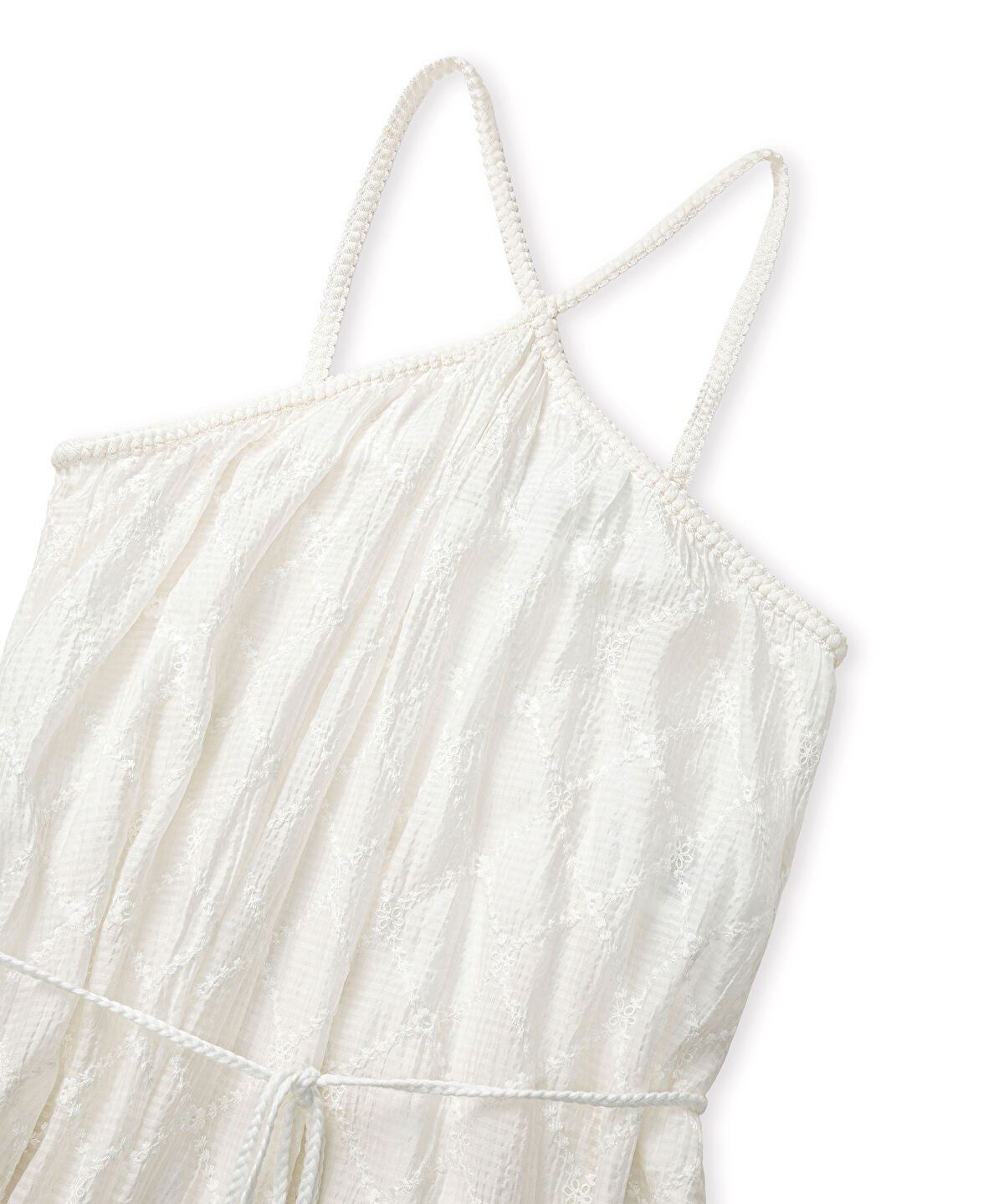 Zoomed Embroidered Halter Dress