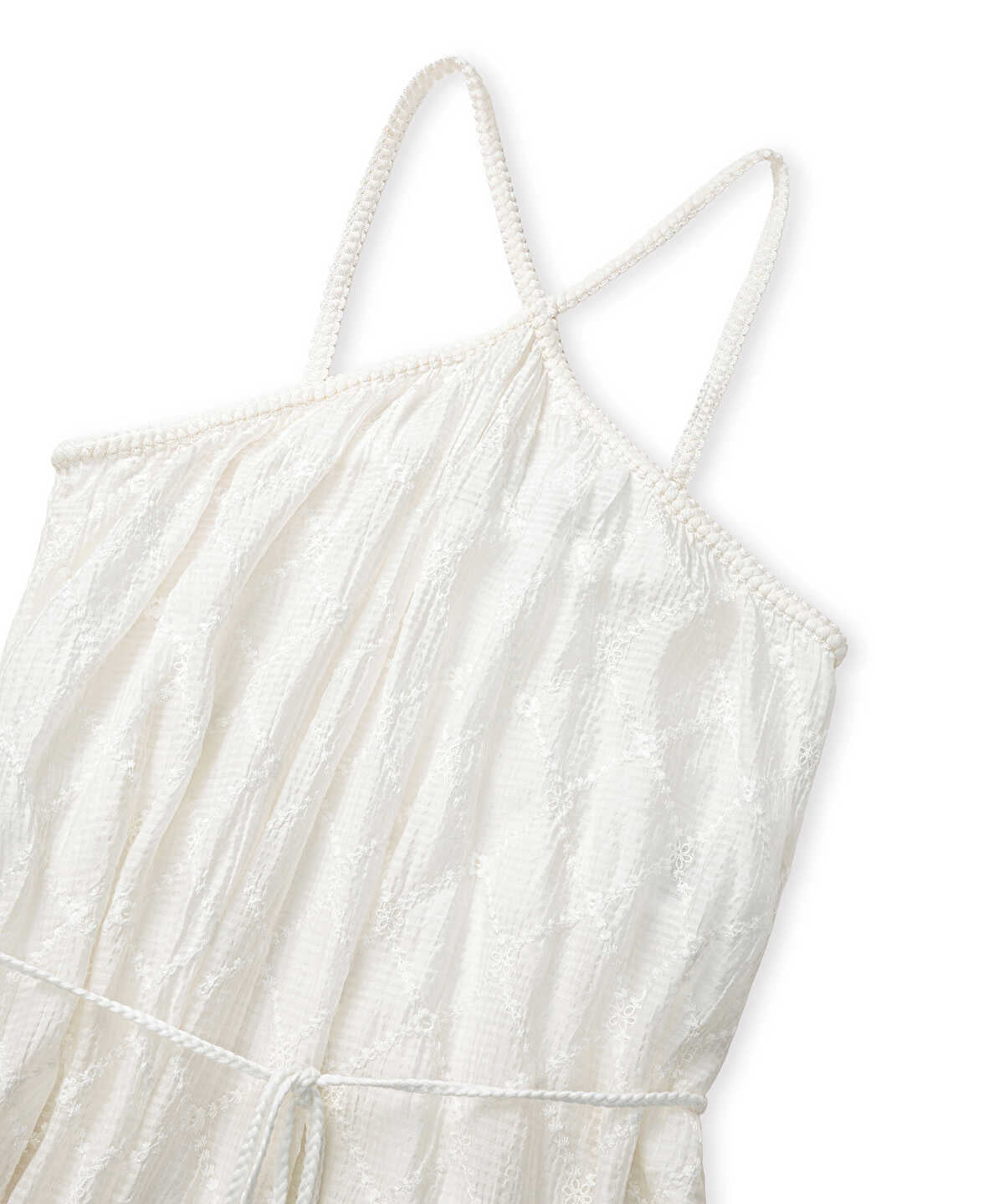 Embroidered Halter Dress