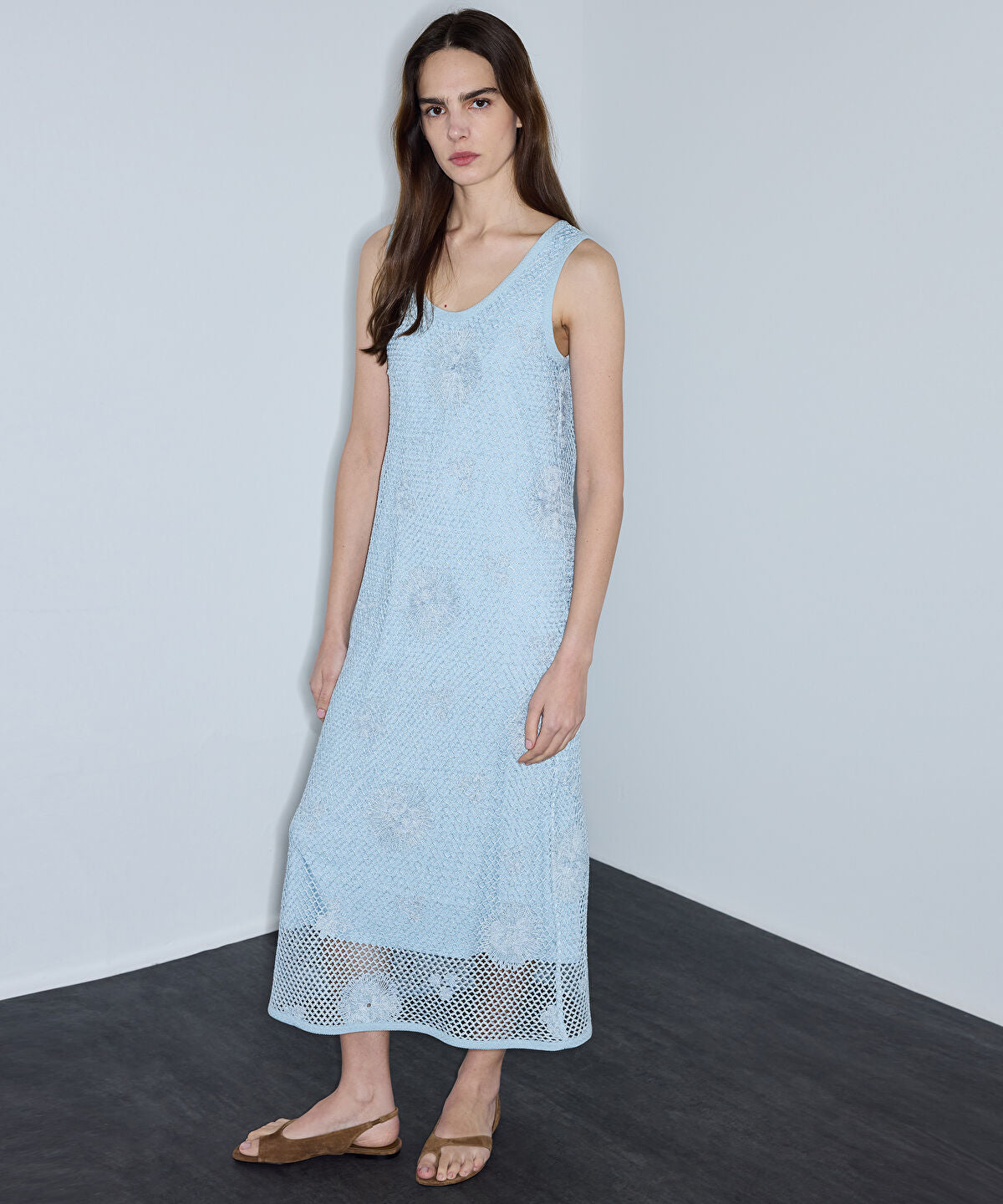 Open-Knit Crochet Dress