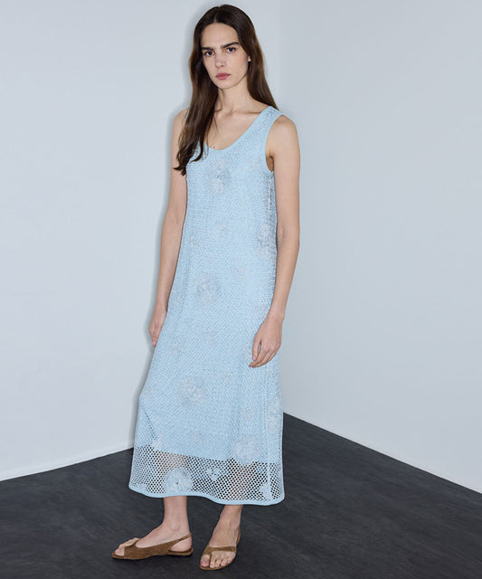 Open-Knit Crochet Dress