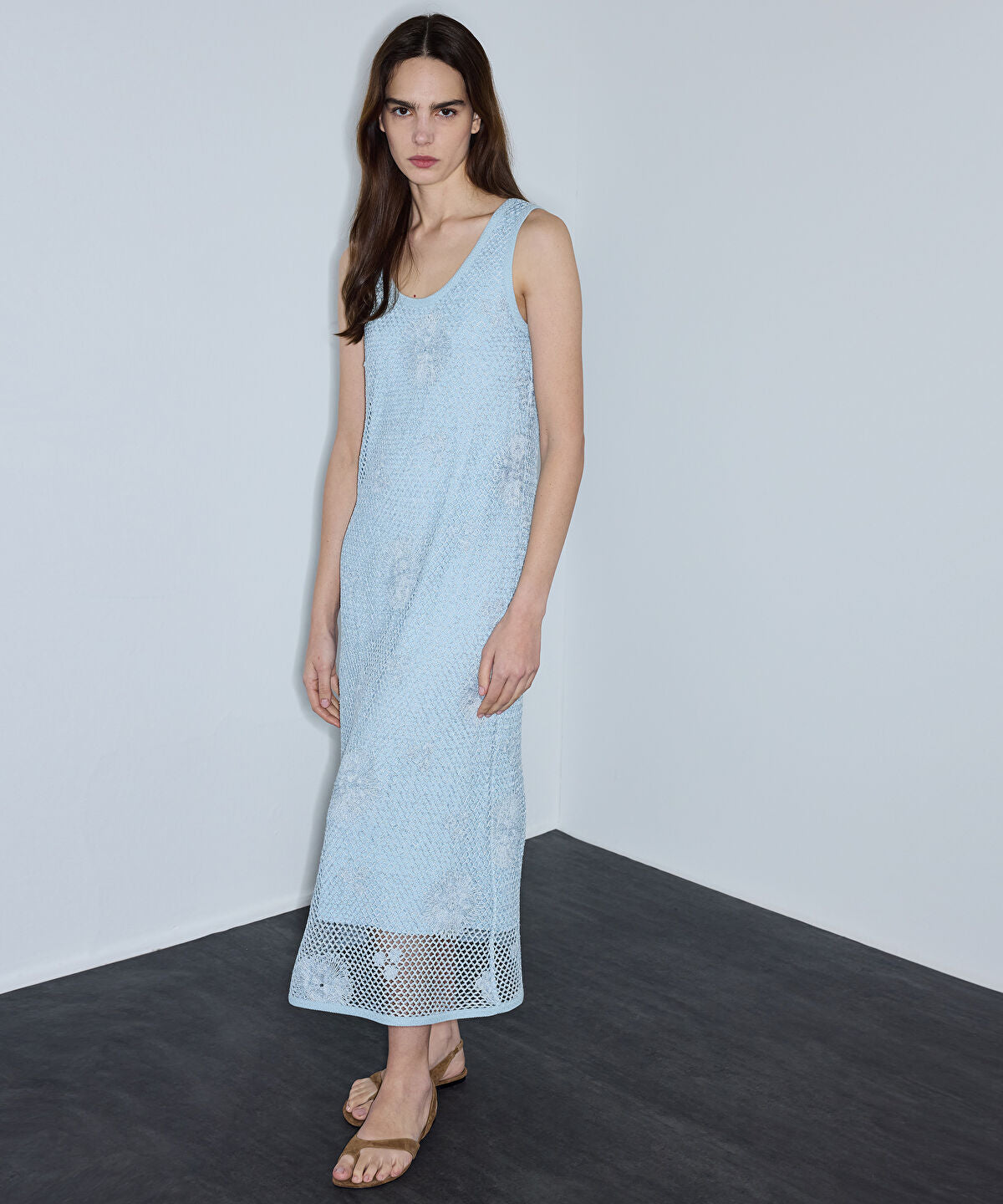 Open-Knit Crochet Dress