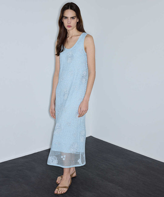 Open-Knit Crochet Dress