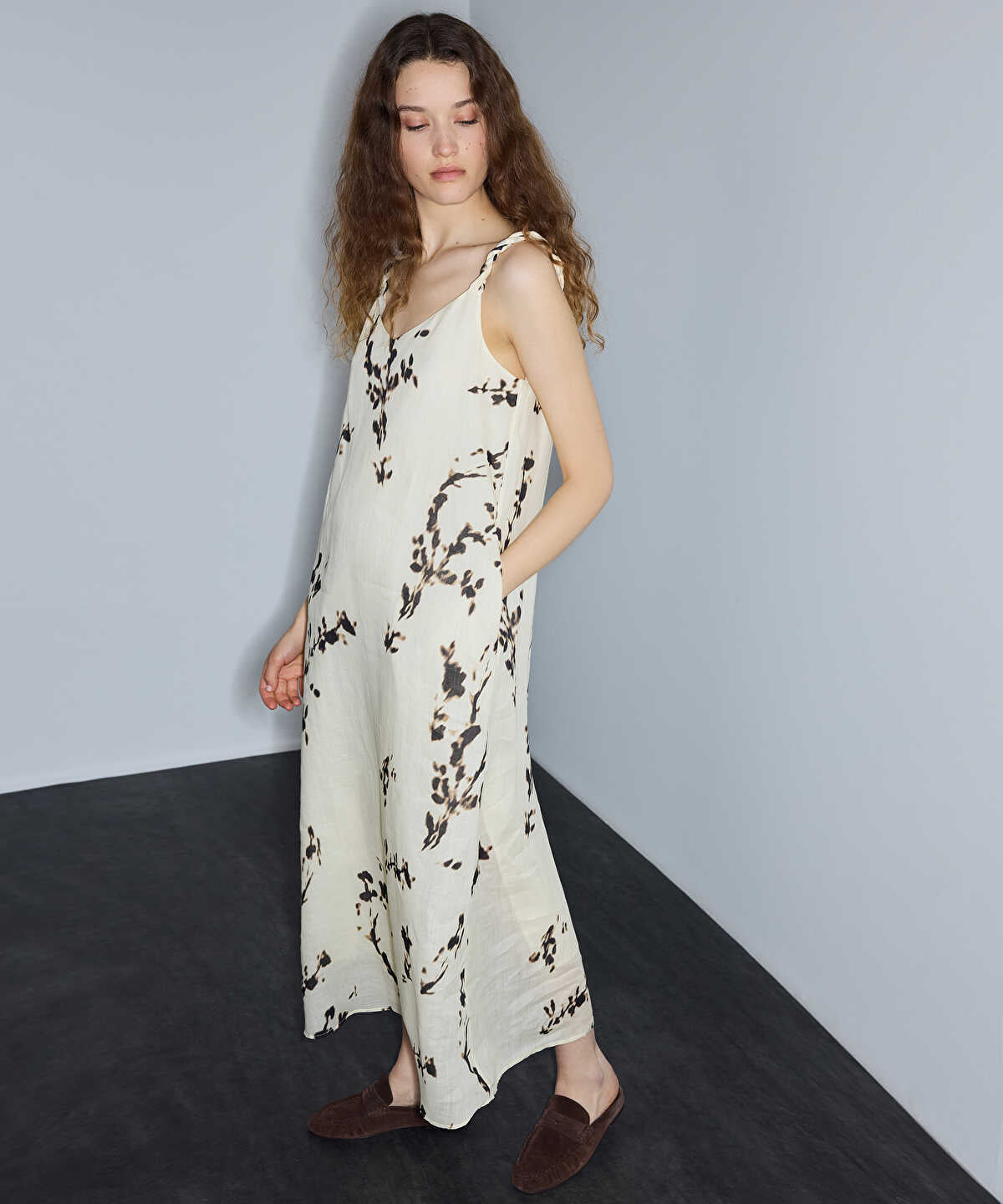Printed Ramie Dress