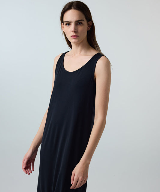 Scarf-Detailed Cupro Dress