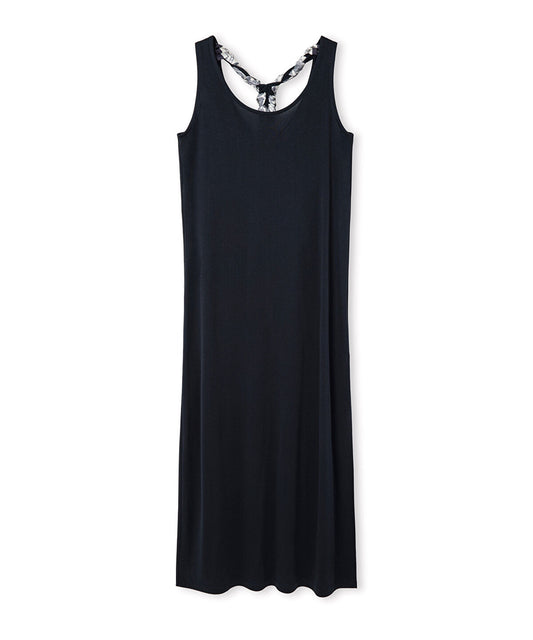 Scarf-Detailed Cupro Dress