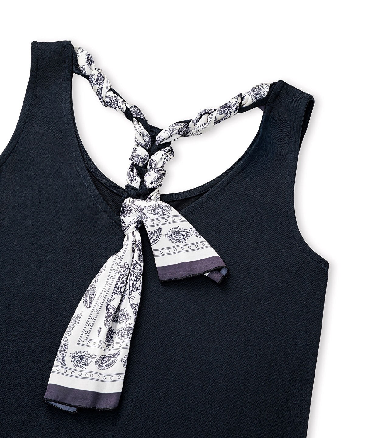 Zoomed Scarf-Detailed Cupro Dress