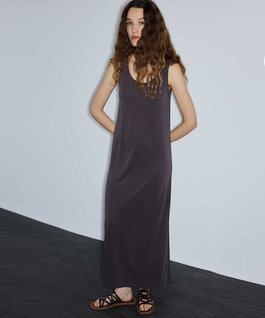Scarf-Detailed Cupro Dress