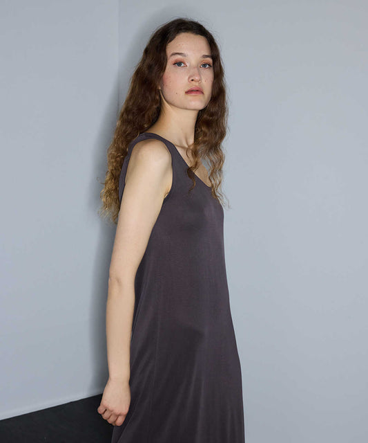 Scarf-Detailed Cupro Dress