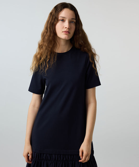 Mixed-Media Ruffled Midi Dress
