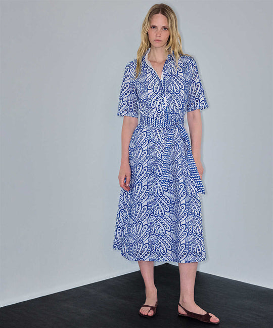 Embroidered Shirt Dress