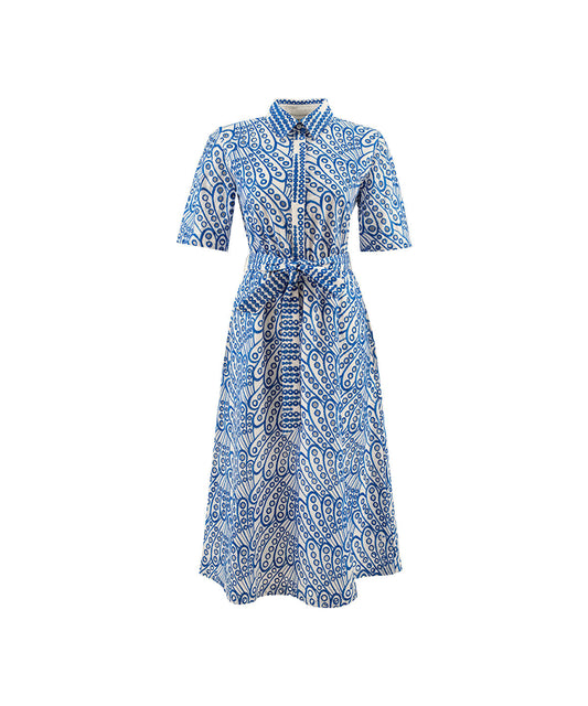 Embroidered Shirt Dress