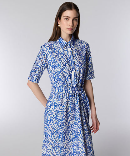 Embroidered Shirt Dress