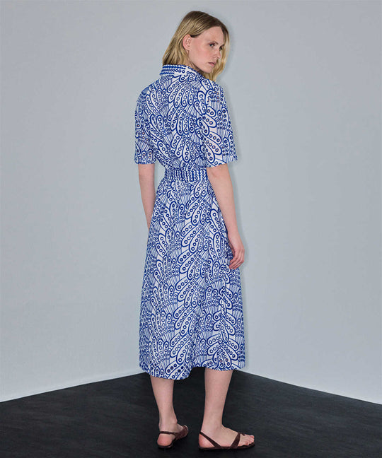 Embroidered Shirt Dress
