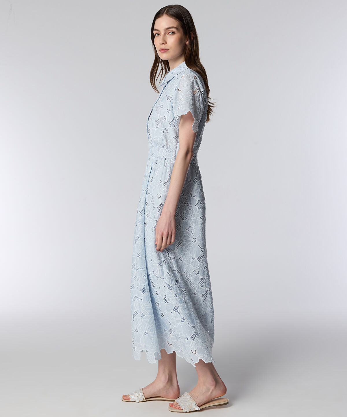 Zoomed Broderie Anglaise Shirt Dress