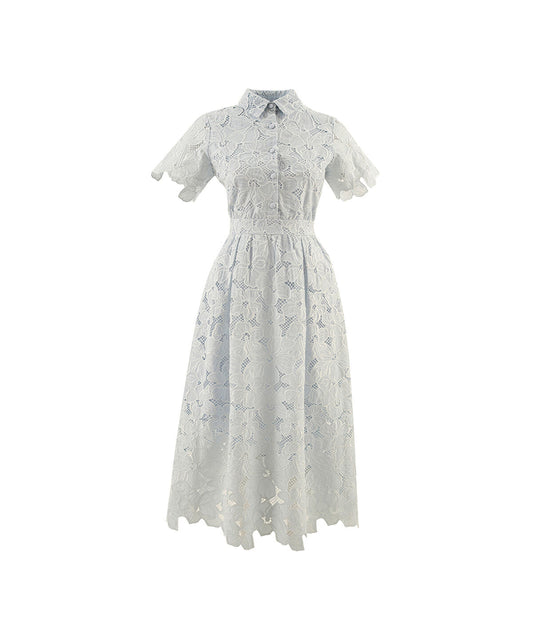 Broderie Anglaise Shirt Dress