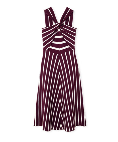 Striped Knit Halter Dress