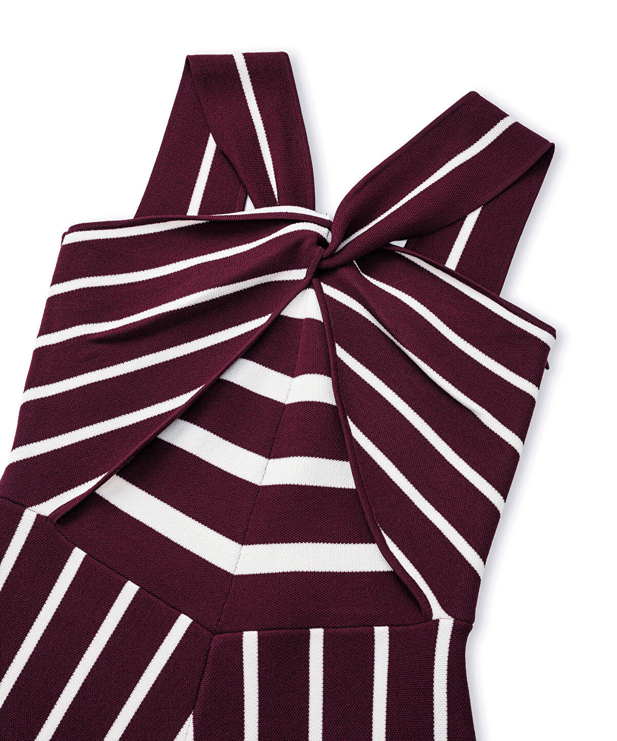 Zoomed Striped Knit Halter Dress