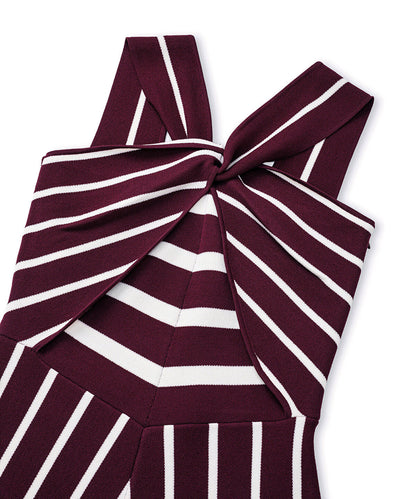Striped Knit Halter Dress