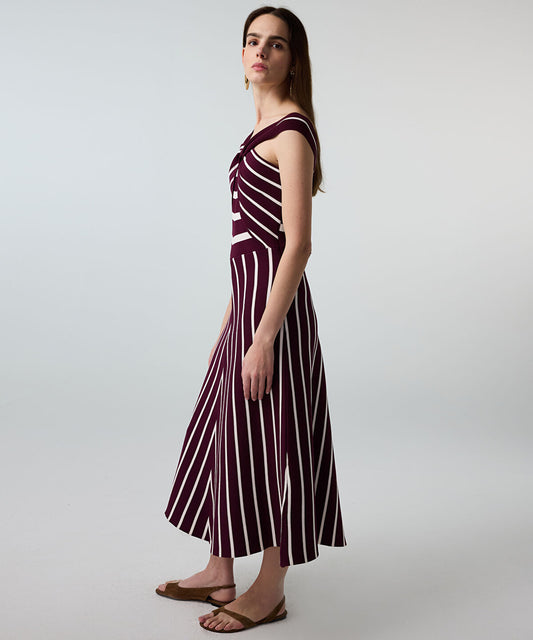 Striped Knit Halter Dress