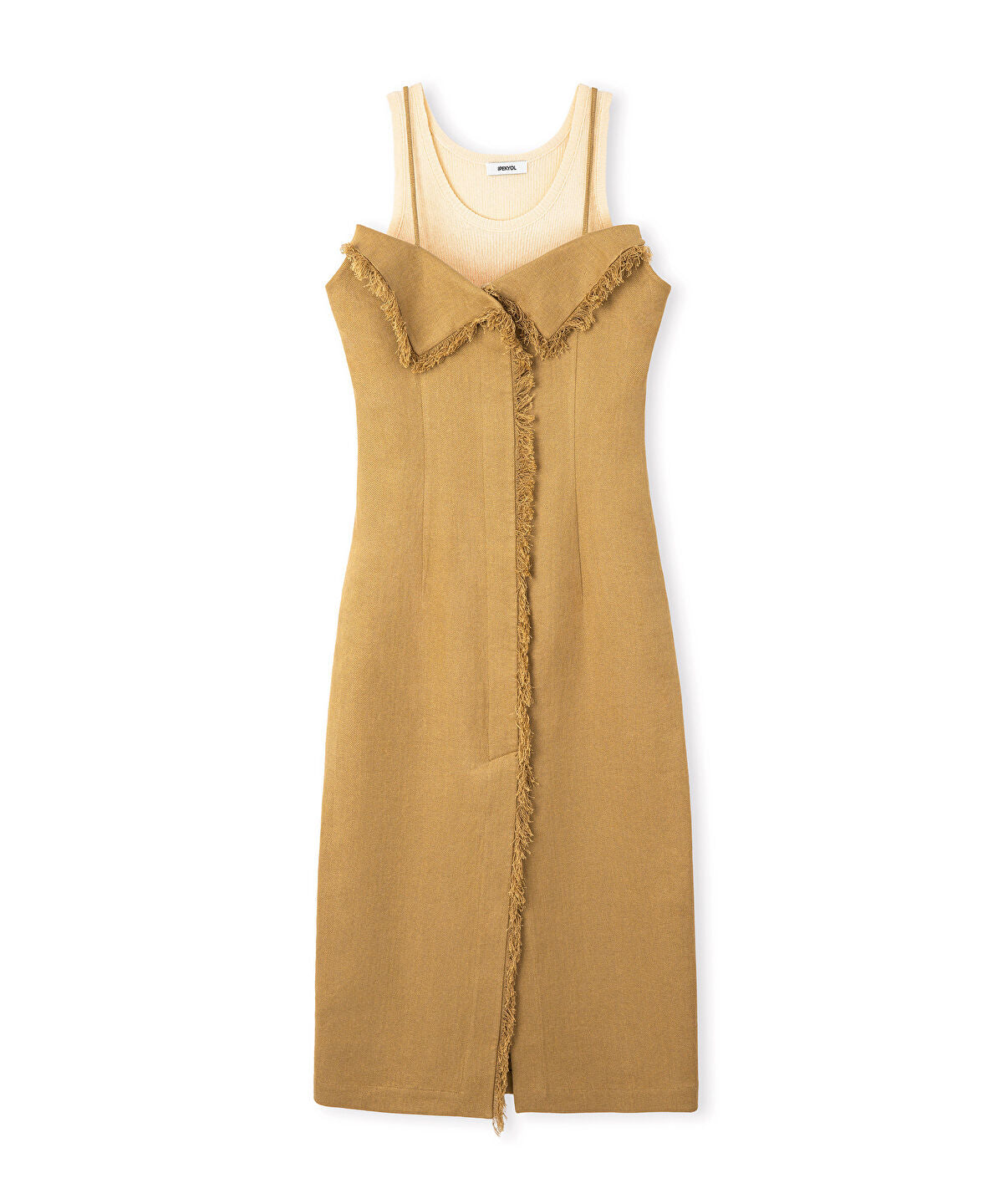 Zoomed Two-Piece Fringed Midi Dress