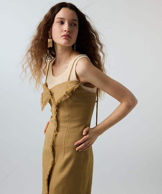 Two-Piece Fringed Midi Dress