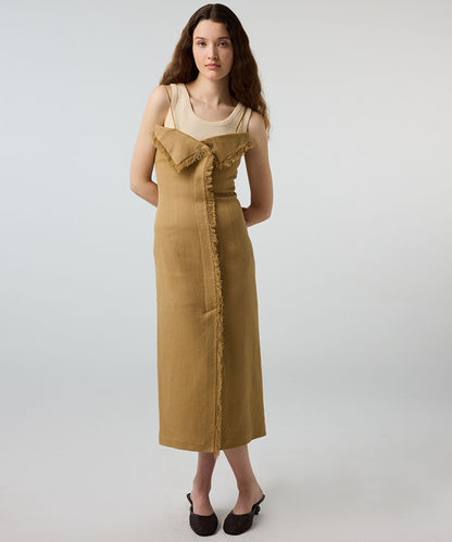 Two-Piece Fringed Midi Dress