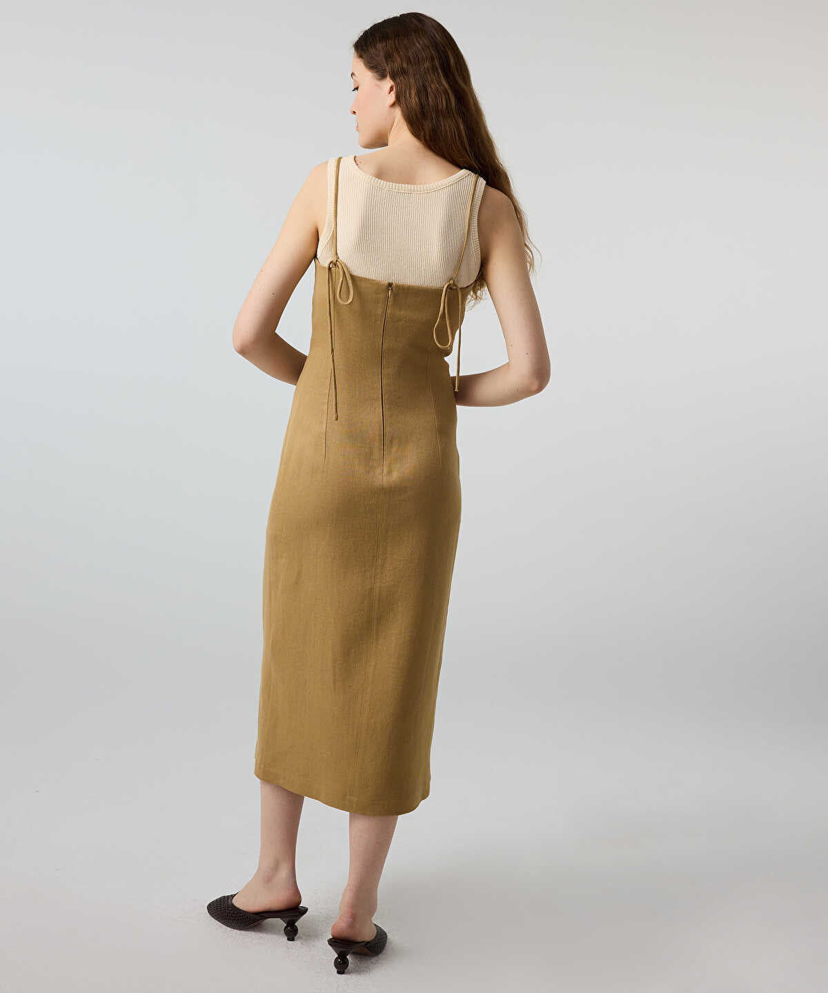 Two-Piece Fringed Midi Dress