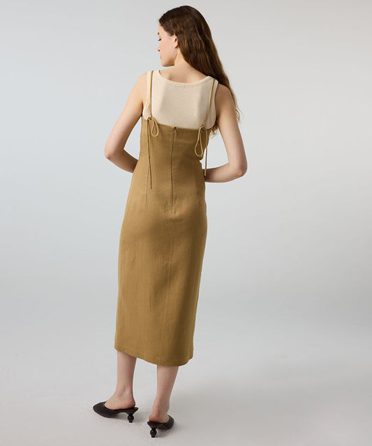 Two-Piece Fringed Midi Dress