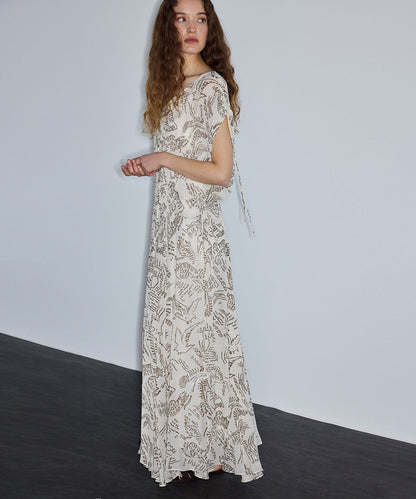 Printed Viscose Asymmetric Dress