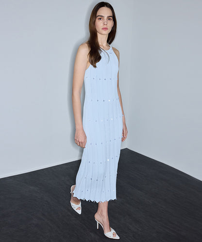 Embellished Halter Dress