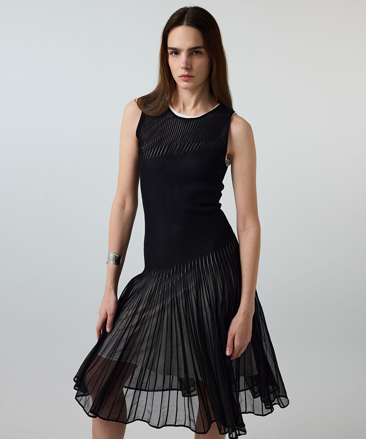 Zoomed Color-Block Layered Dress