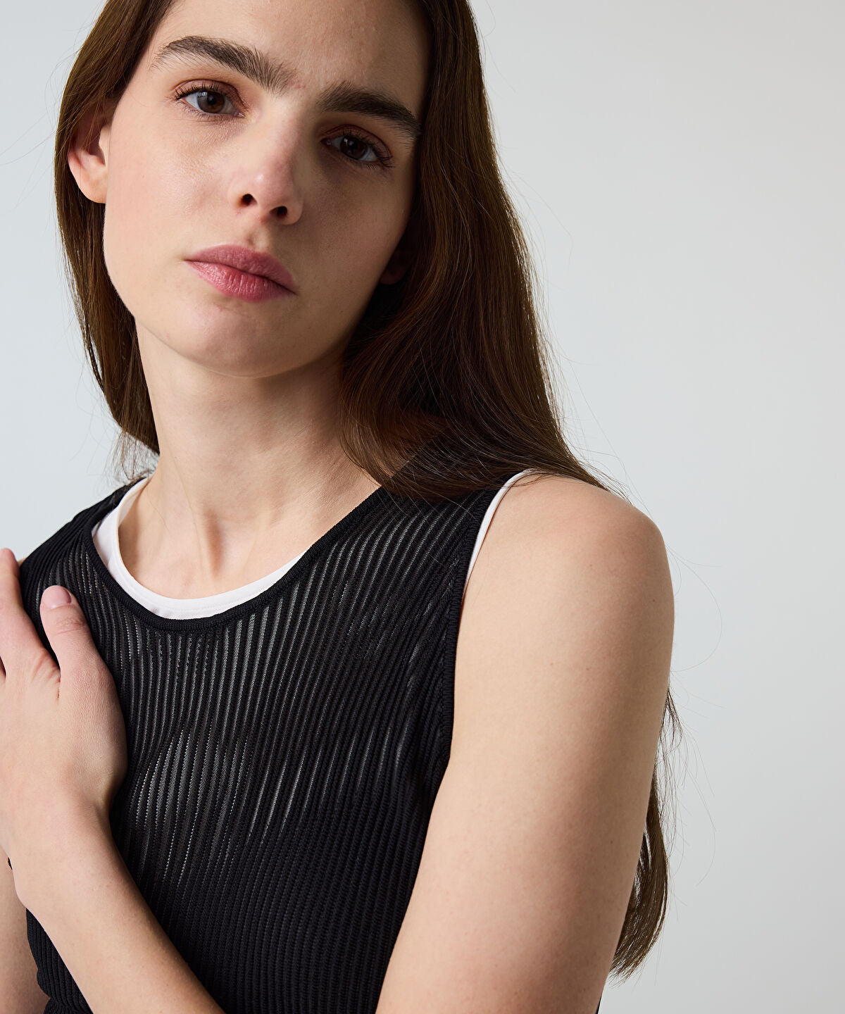 Zoomed Color-Block Layered Dress