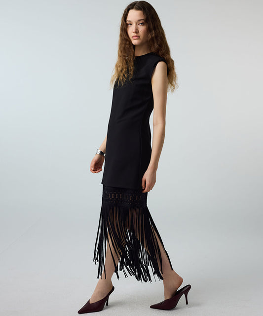 Fringed Hem Dress
