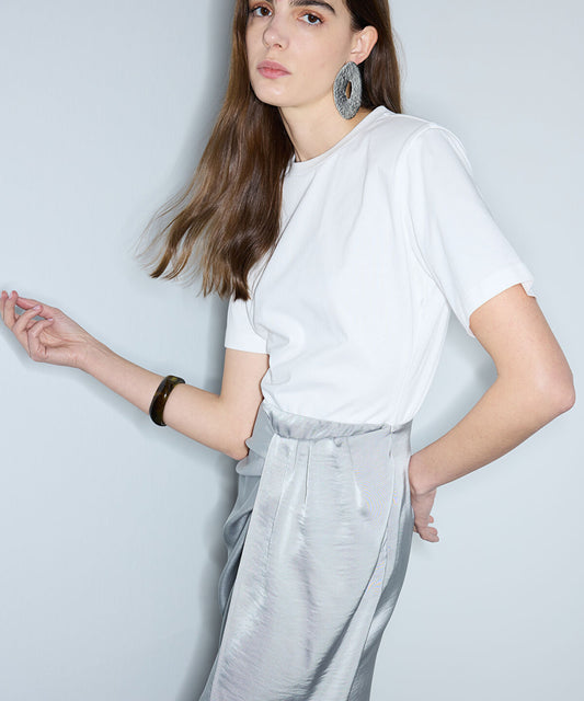 Twist-Detail Mixed-Media Dress