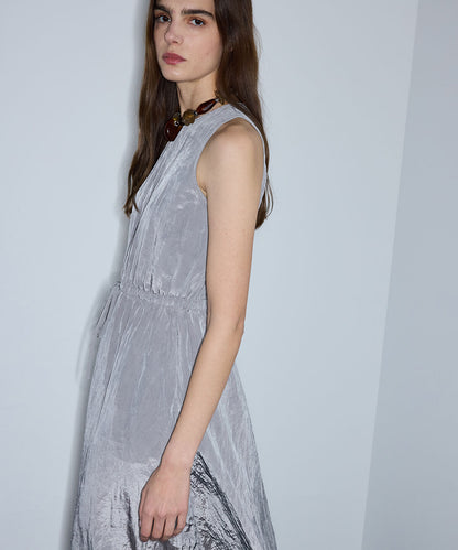 Crinkled-Texture Dress