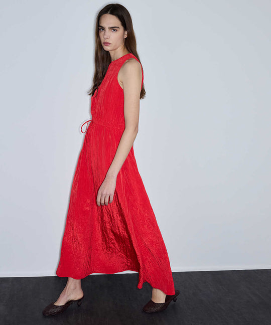 Crinkled-Texture Dress