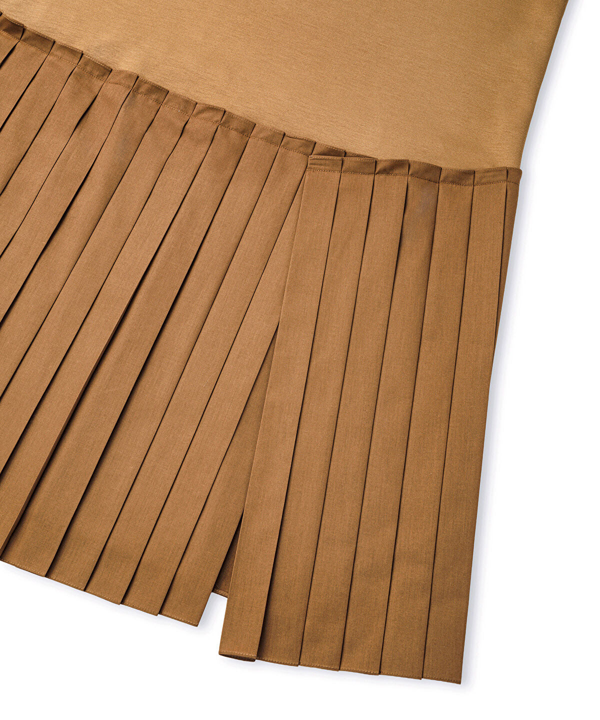 Zoomed Pleated Mixed-Media Dress