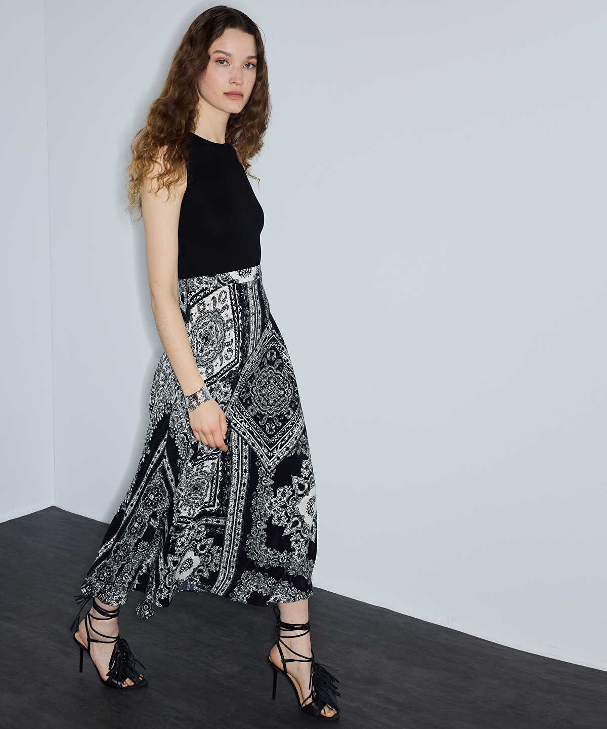 Paisley-Print Viscose Dress