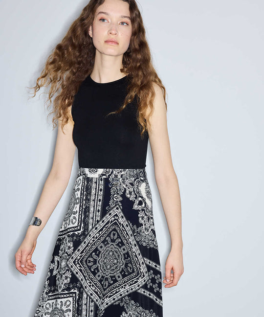 Paisley-Print Viscose Dress