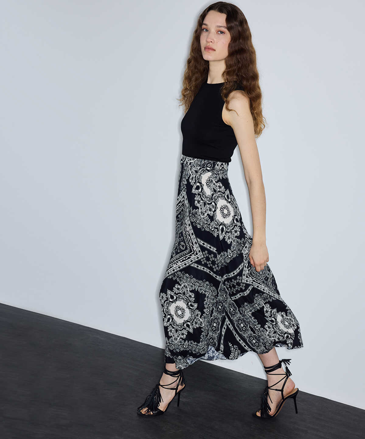 Paisley-Print Viscose Dress
