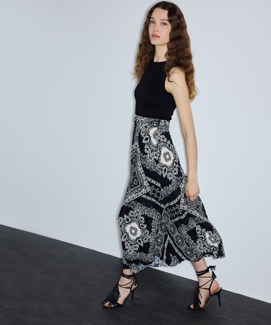 Paisley-Print Viscose Dress